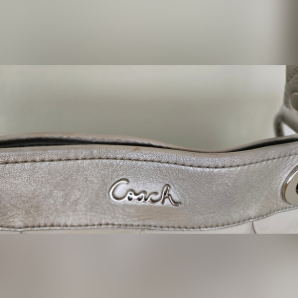 Coach Ashley Crossbody Shoulder Bag Cream Silver - Picture 4 of 7
